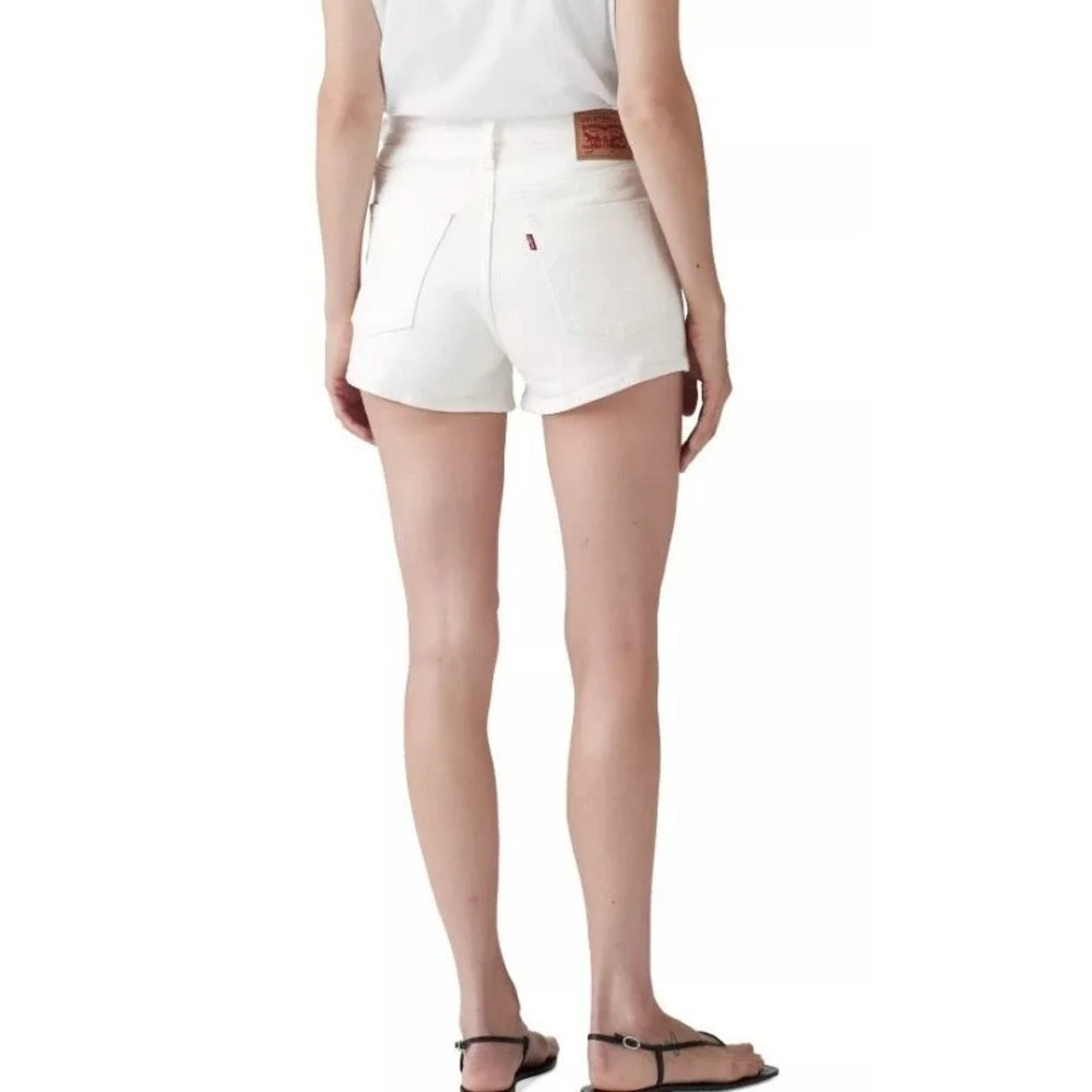 Levi's Women's 501‎ Original Shorts Button Fly High-Rise Denim in White Size 34